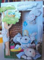 3D Corner Card Kit - Cat's Birthday by Margaret Swaby