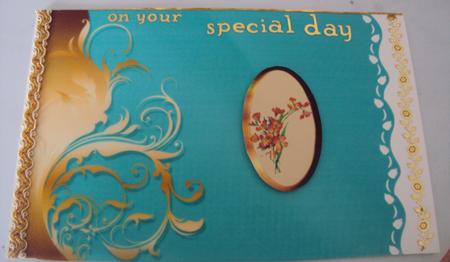 Golden Flourish Satin Backgrounds (jade & Sky) by Margaret Swaby