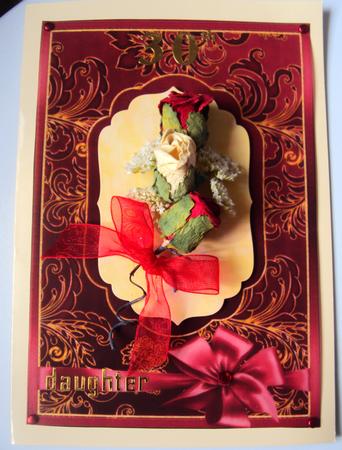 Rich Baroque Background & Card Front - Wine by Margaret Swaby