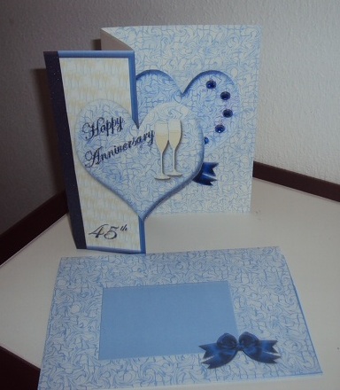 Sapphire Wedding Hearts Foldback Kit by Margaret Swaby