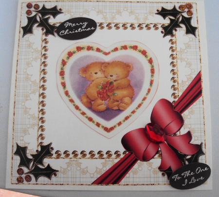 Large Blank Christmas Topper with Bow 5 by Margaret Swaby