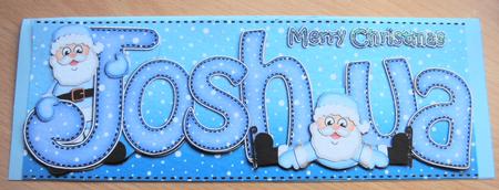 Xmas Large Dl Joshua Quick Card N 3D Decoupage by Margaret Swaby