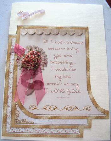 Choices Card Topper by Margaret Swaby