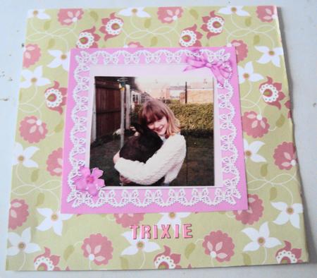 Pretty Viola 8 x 8 Insert Panel and Greetings by Margaret Swaby