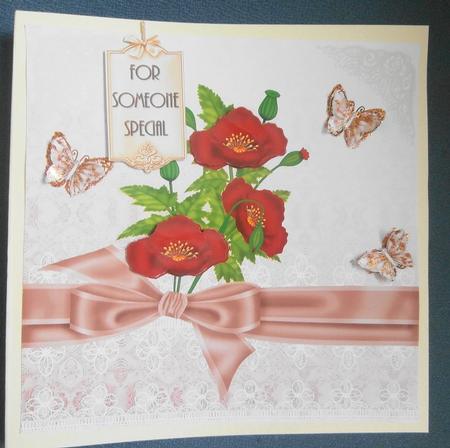 Poppies 8x8 Card by Margaret Swaby