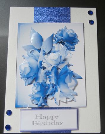 Blue Hues Rose Step by Step by Margaret Swaby