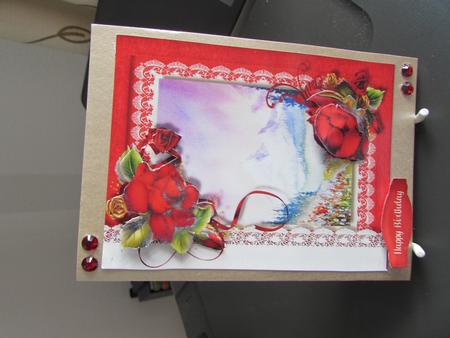Beautiful Alpine Meadow and Red Roses  by Margaret Swaby