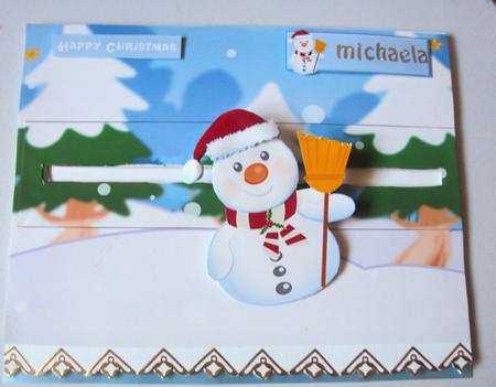 Tubby the Snowman Penny Slider. by Margaret Swaby
