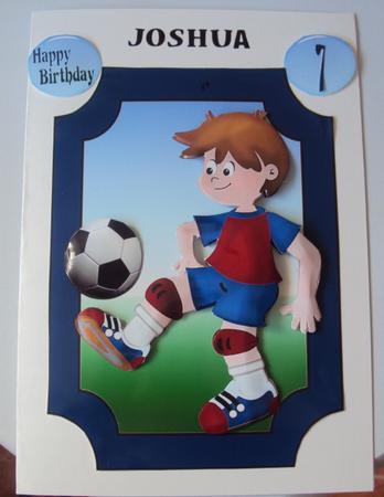 Footballer Decoupage by Margaret Swaby