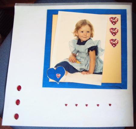 Elegant Hearts Matching 8 x 8 Insert Panel and Greetings by Margaret Swaby