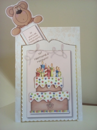 50th Birthday Card Topper & Bookmark 2 by Margaret Swann