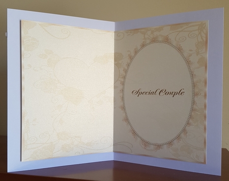 Cream Heart and Roses Insert, with Lace and Pearls Wedding by Margaret Swann