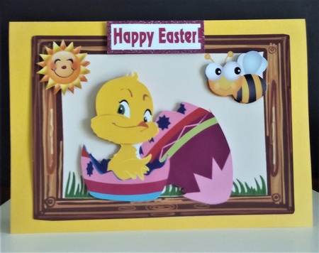 Easter Chick with Egg, and Bumble Bee by Margaret Swann