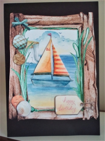 Sea View & Boat by Margaret Swann