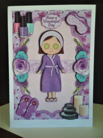 Pamper Yourself In Purple A5 Decoupage Mini Kit by Margaret Swann