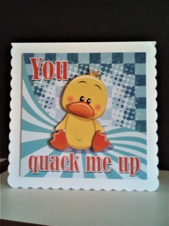 Little Duck Card Front by Margaret Swann