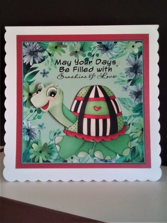 May your days turtle card front by Margaret Swann