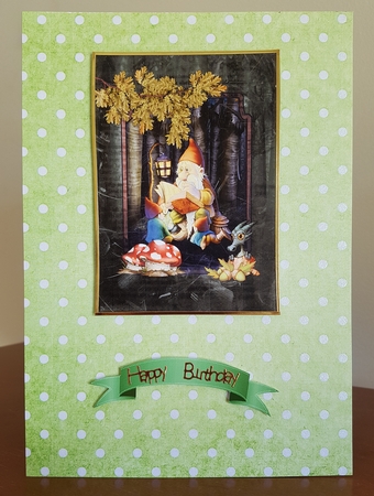 Story Time Father Gnome Quick Card Topper by Margaret Swann