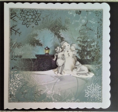Winter Wall Quick Card Topper by Margaret Swann