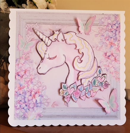 Beautiful Pastel Unicorn 8x8 Mini Kit by Margaret Swann