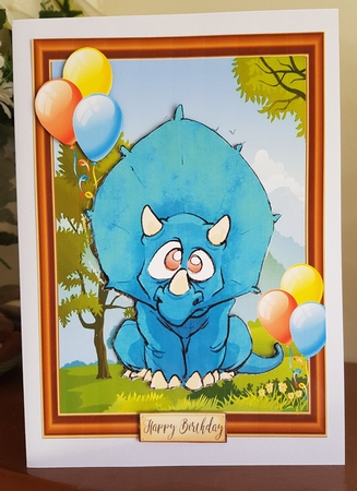 Funny Blue Dinosaur by Margaret Swann