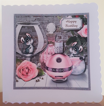 Drinks, perfume, roses and mice by Margaret Swann