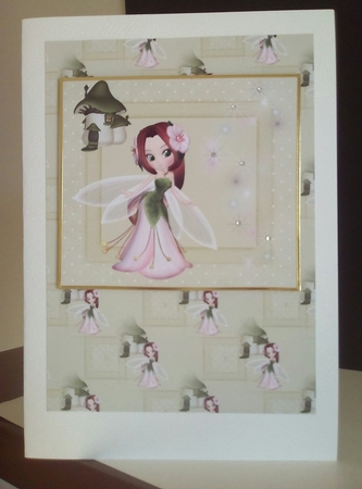 Little Fairy Card Topper with Backing Paper by Margaret Swann