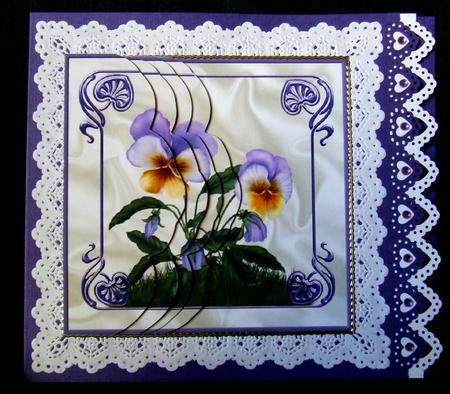 Summer Pansies Scallop by Margaret Tobin