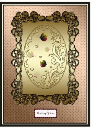 A4 "butterfly Wishes" Various Occasions Card by Margaret Tobin