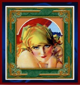 Tapestry Deep Green Frame 8in Picture Topper Sheet by Margaret Tobin