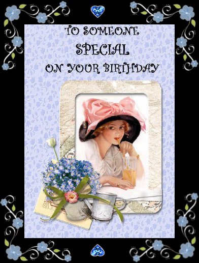 Special Birthday 5x7 Cut N Fold Card by Margaret Tobin