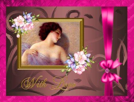 Thinking of You Dark Metallic Background 3 by Margaret Tobin