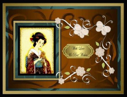 Thinking of You Dark Metallic Background 4 by Margaret Tobin