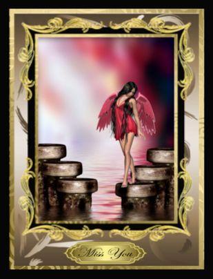 Thinking of You Metallic Background 2 by Margaret Tobin