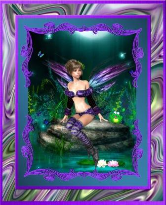 Plaidz, Violet Background by Margaret Tobin