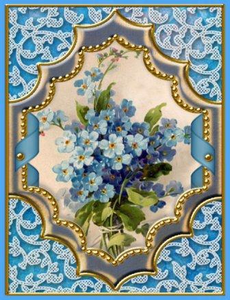 Forget Me Knots Ornate Diamond A4 Picture Sheet by Margaret Tobin