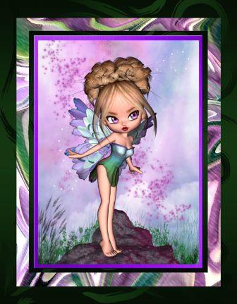 Lola Fairy A4 Card Front by Margaret Tobin