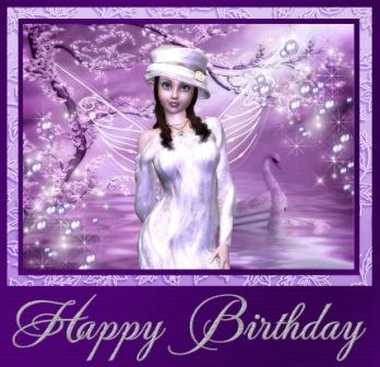 Amongst the Lilac Blossom Fairy A4 Card Front by Margaret Tobin