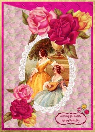 Over the Edge Birthday Roses by Margaret Tobin