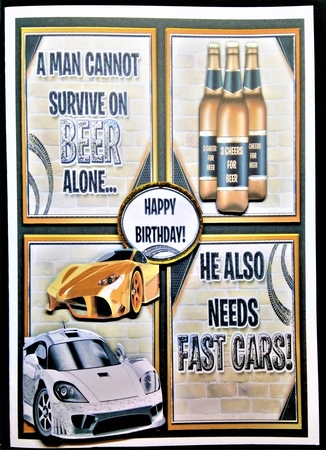 A Man Cannot Survive on Beer Alone Bumper Kit by Margarette Blakeborough