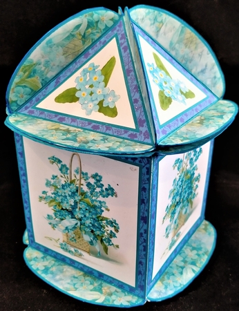 Square Based Gift Box Forget-me-nots by Margarette Blakeborough