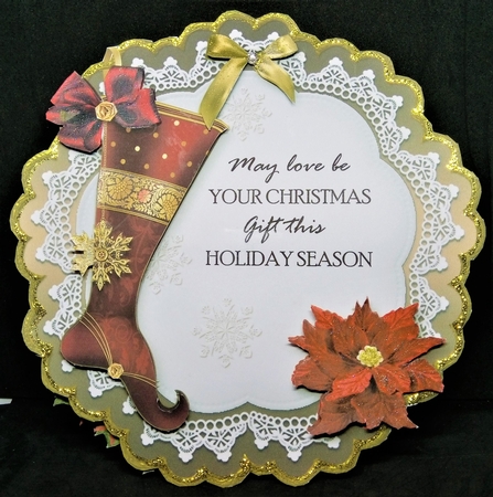 Christmas Stocking Shaped Easel Mini Kit-3 by Margarette Blakeborough