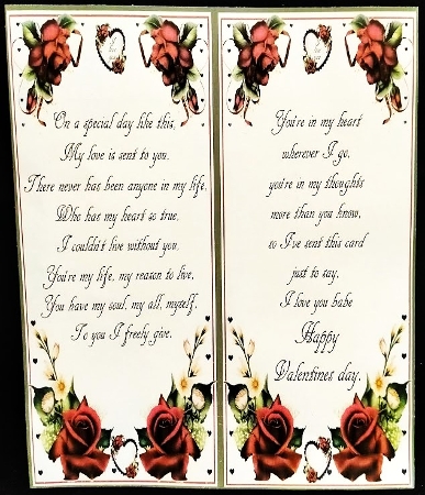 8x8 Diamond heart with roses for my Valentine mini kit by Margarette Blakeborough