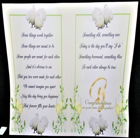 Congratulations, Bride and Groom by Margarette Blakeborough
