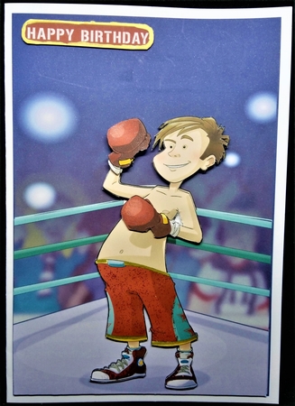 Boxer Boy Dude Red by Margarette Blakeborough