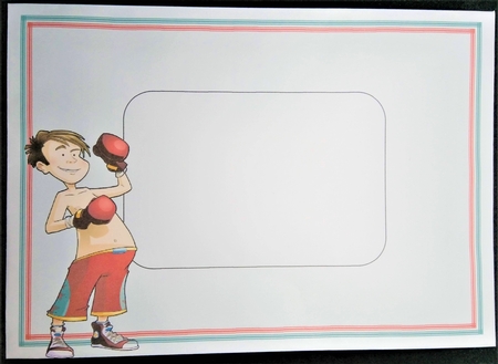 Boxer Boy Dude Red by Margarette Blakeborough
