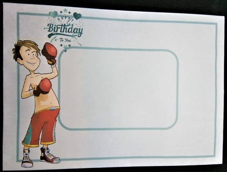 Boxer Boy Dude Red 7x7 Quick Card by Margarette Blakeborough