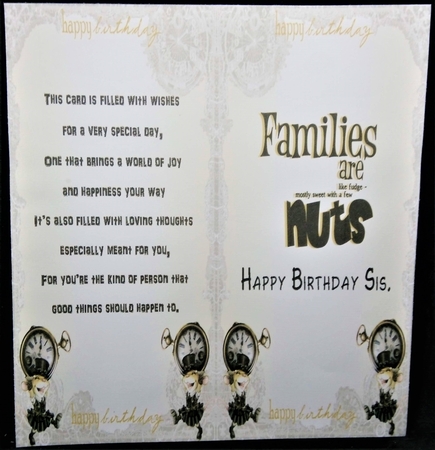 Mrs Steampunk Mouse 8x8 Quick Card by Margarette Blakeborough