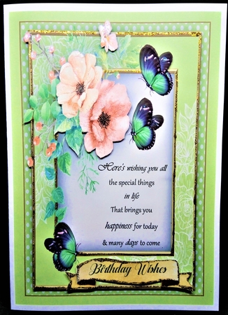 A5 Beautiful Pink Haze Roses with Verse by Margarette Blakeborough