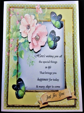 Beautiful Deep Pink Haze roses with Verse  by Margarette Blakeborough